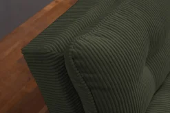 Modernes Schlafsofa COCOONING 190cm grün Cord 3-Sitzer Couch