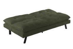 Modernes Schlafsofa COCOONING 190cm grün Cord 3-Sitzer Couch