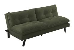 Modernes Schlafsofa COCOONING 190cm grün Cord 3-Sitzer Couch