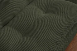 Modernes Schlafsofa COCOONING 190cm grün Cord 3-Sitzer Couch