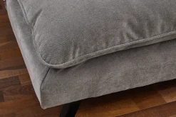Modernes Schlafsofa COCOONING 190cm grau Chenillestoff 3-Sitzer Couch
