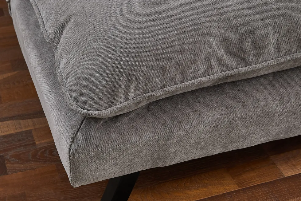 Modernes Schlafsofa COCOONING 190cm grau Chenillestoff 3-Sitzer Couch