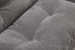 Modernes Schlafsofa COCOONING 190cm grau Chenillestoff 3-Sitzer Couch