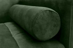 Modernes Schlafsofa COUTURE 200cm grün Microvelours 3-Sitzer Couch mit Schlaffunktion