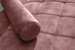 Modernes Schlafsofa COUTURE 200cm altrosa Microvelours 3-Sitzer Couch mit Schlaffunktion