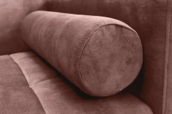Modernes Schlafsofa COUTURE 200cm altrosa Microvelours 3-Sitzer Couch mit Schlaffunktion