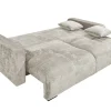 Modernes Schlafsofa DIAMOND 235cm taupe Chenille Cremona mit Stauraum 3-Sitzer Couch
