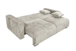 Modernes Schlafsofa DIAMOND 235cm taupe Chenille Cremona mit Stauraum 3-Sitzer Couch