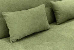 Modernes Schlafsofa ELYPSE 200cm grün Chenille 3-Sitzer Couch inkl. Kissen