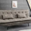 Modernes Schlafsofa JAZZ 190cm antik taupe Microfaser 3-Sitzer Couch
