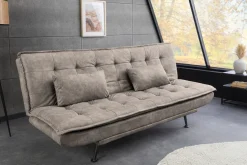 Modernes Schlafsofa JAZZ 190cm antik taupe Microfaser 3-Sitzer Couch