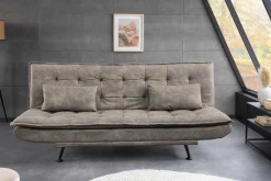 Modernes Schlafsofa JAZZ 190cm antik taupe Microfaser 3-Sitzer Couch