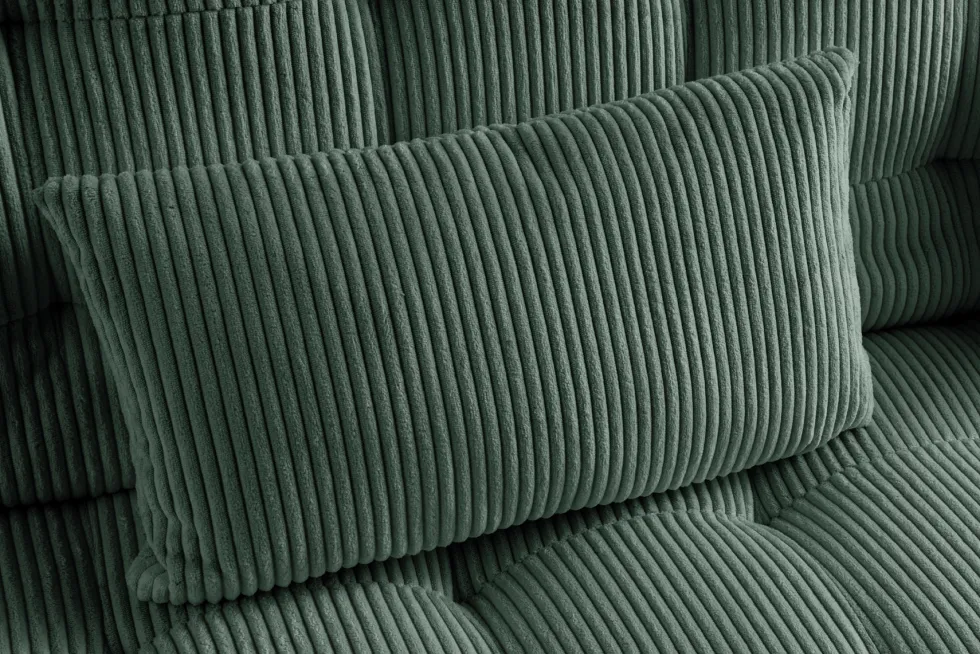 Modernes Schlafsofa JAZZ 190cm grün Cord 3-Sitzer Couch