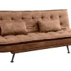 Modernes Schlafsofa JAZZ 190cm antik braun Microfaser 3-Sitzer Couch
