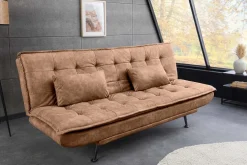 Modernes Schlafsofa JAZZ 190cm antik braun Microfaser 3-Sitzer Couch