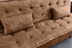 Modernes Schlafsofa JAZZ 190cm antik braun Microfaser 3-Sitzer Couch