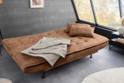 Modernes Schlafsofa JAZZ 190cm antik braun Microfaser 3-Sitzer Couch