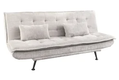 Modernes Schlafsofa JAZZ 190cm champagner beige Chenille 3-Sitzer Couch