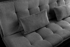 Modernes Schlafsofa JAZZ 190cm grau Cord 3-Sitzer Couch