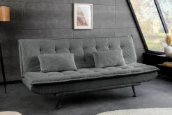 Modernes Schlafsofa JAZZ 190cm grau Cord 3-Sitzer Couch
