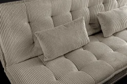 Modernes Schlafsofa JAZZ 190cm greige Cord 3-Sitzer Couch