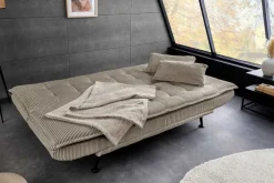 Modernes Schlafsofa JAZZ 190cm greige Cord 3-Sitzer Couch