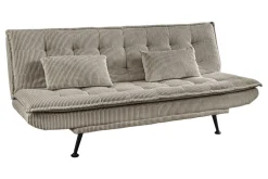 Modernes Schlafsofa JAZZ 190cm greige Cord 3-Sitzer Couch