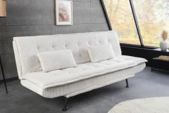 Modernes Schlafsofa JAZZ 190cm beige Cord 3-Sitzer Couch
