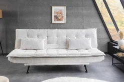 Modernes Schlafsofa JAZZ 190cm beige Cord 3-Sitzer Couch