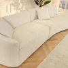 Modernes Sofa ATELIER L 330cm beige Bouclé XXL-Couch Nosagfederung inkl. Kissen