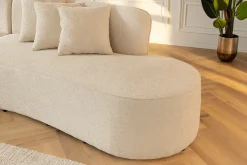 Modernes Sofa ATELIER L 330cm beige Bouclé XXL-Couch Nosagfederung inkl. Kissen