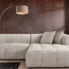 Modernes Sofa ZERO GRAVITY 240cm beige Cord 3-Sitzer Couch
