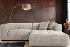 Modernes Sofa ZERO GRAVITY 240cm beige Cord 3-Sitzer Couch