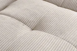 Modernes Sofa ZERO GRAVITY 240cm beige Cord 3-Sitzer Couch