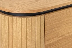 Modernes TV-Board ATELIER 160cm natur Eiche schwarz Metall Lowboard
