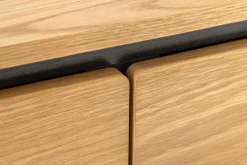 Modernes TV-Board ATELIER 160cm natur Eiche schwarz Metall Lowboard