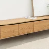 Modernes TV-Board ATELIER 200cm natur Eiche schwarz Metall Lowboard