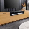 Modernes TV-Board LOFT 160cm natur schwarz drei Fächer mit Schublade