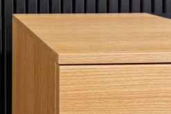 Modernes TV-Board LOFT 160cm natur schwarz drei Fächer mit Schublade