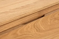 Modernes TV-Board OAK GRAIN 200cm natur Eichenholz zwei Fächer mit Schubladen