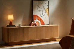 Modernes TV-Board VALHALLA WOOD 180cm natur Eichenholz Lowboard mit Stauraum