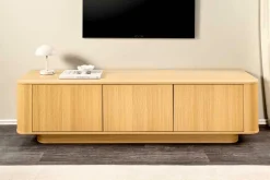 Modernes TV-Board VALHALLA WOOD 160cm natur Eichenholz Lowboard mit Stauraum