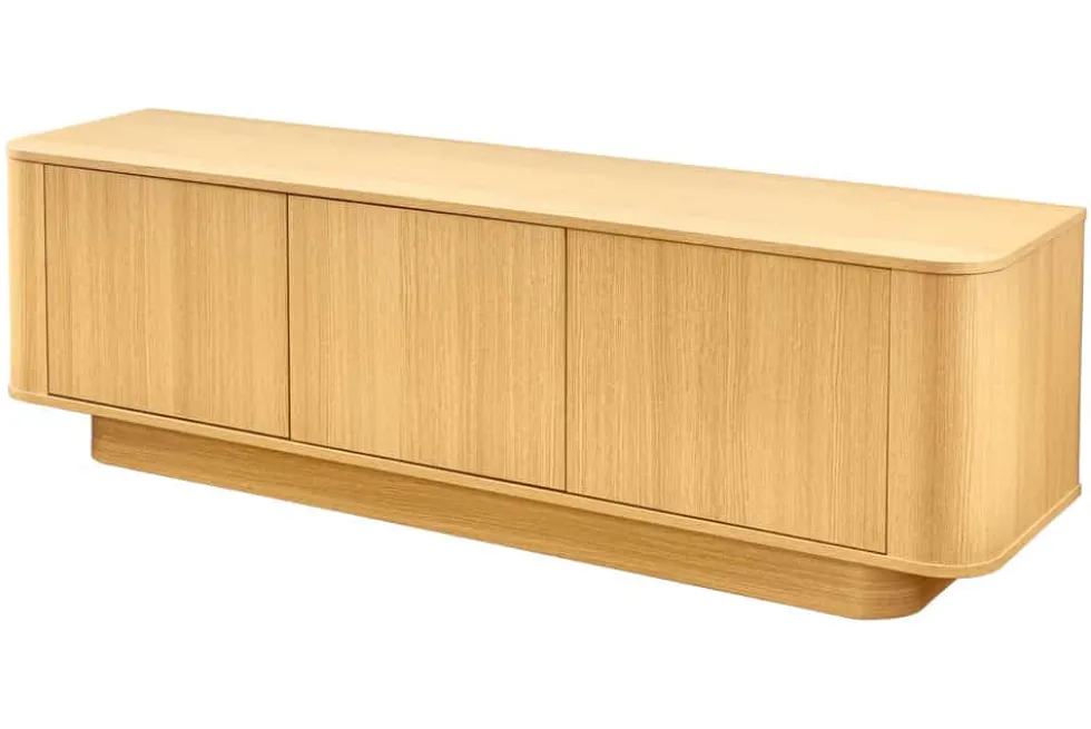 Modernes TV-Board VALHALLA WOOD 160cm natur Eichenholz Lowboard mit Stauraum