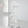 Modernes Weinregal FLAME 93cm silber für 9 Flaschen Flaschenhalter