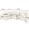Modernes XXL Ecksofa DECADENCIA 320cm beige Samt Bigsofa inkl. Kissen