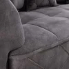 Modernes XXL Ecksofa DECADENCIA 320cm dunkelgrau Samt Bigsofa inkl. Kissen