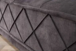 Modernes XXL Ecksofa DECADENCIA 320cm dunkelgrau Samt Bigsofa inkl. Kissen