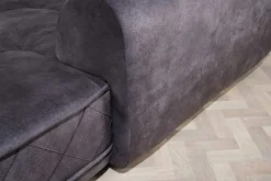 Modernes XXL Ecksofa DECADENCIA 320cm dunkelgrau Samt Bigsofa inkl. Kissen