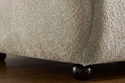 Modernes XXL Sofa ADLON 255cm champagner greige Bouclé Bigsofa Federkern inkl. Kissen