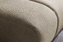 Modernes XXL Sofa ADLON 255cm champagner greige Bouclé Bigsofa Federkern inkl. Kissen